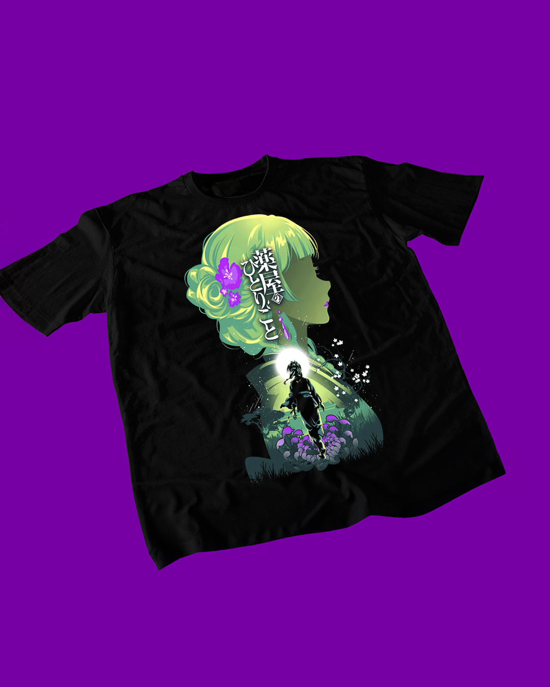 Polera negra The Apothecary Diaries, Los diarios de la boticaria (Kusuriya no Hitorigoto), con diseño de Maomao