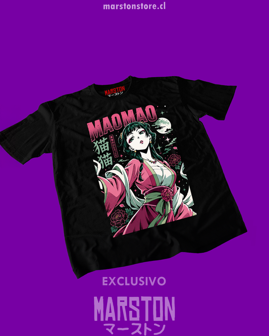 Polera negra The Apothecary Diaries, Los diarios de la boticaria (Kusuriya no Hitorigoto), con diseño de Maomao