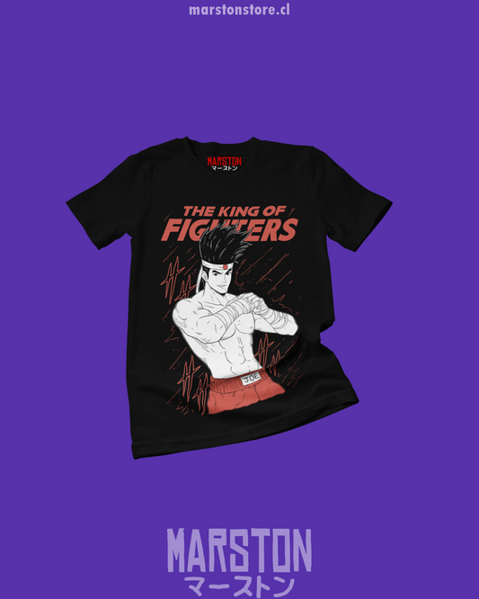 Polera negra con diseño de The King of Fighters