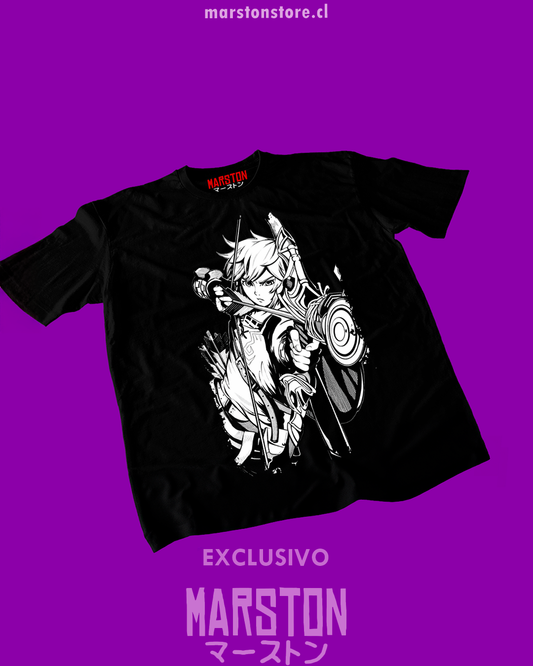 Polera negra The Legend of Zelda con diseño de Link