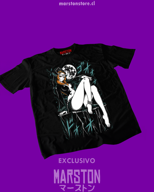 Polera negra The Legend of Zelda con diseño de Midna