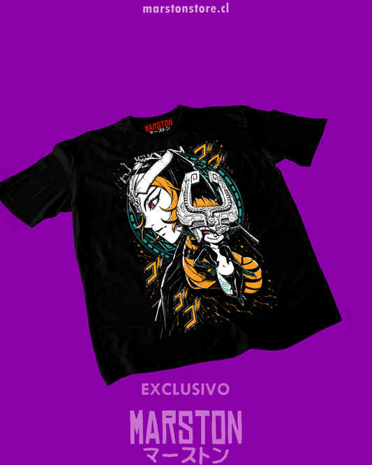 Polera negra The Legend of Zelda con diseño de Midna