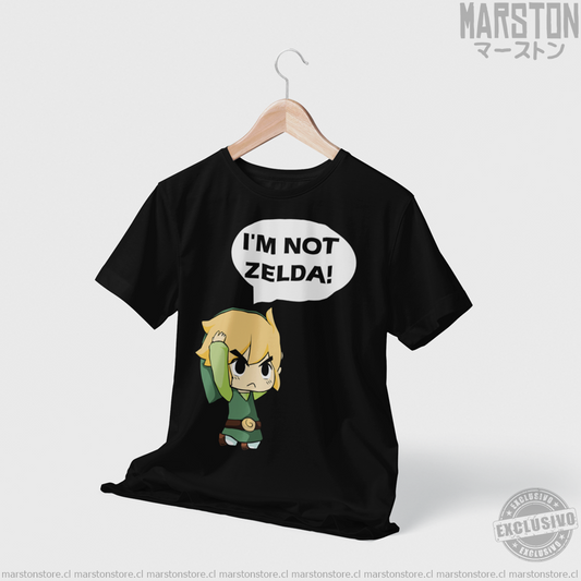 Polera negra con diseño de The Legend of Zelda