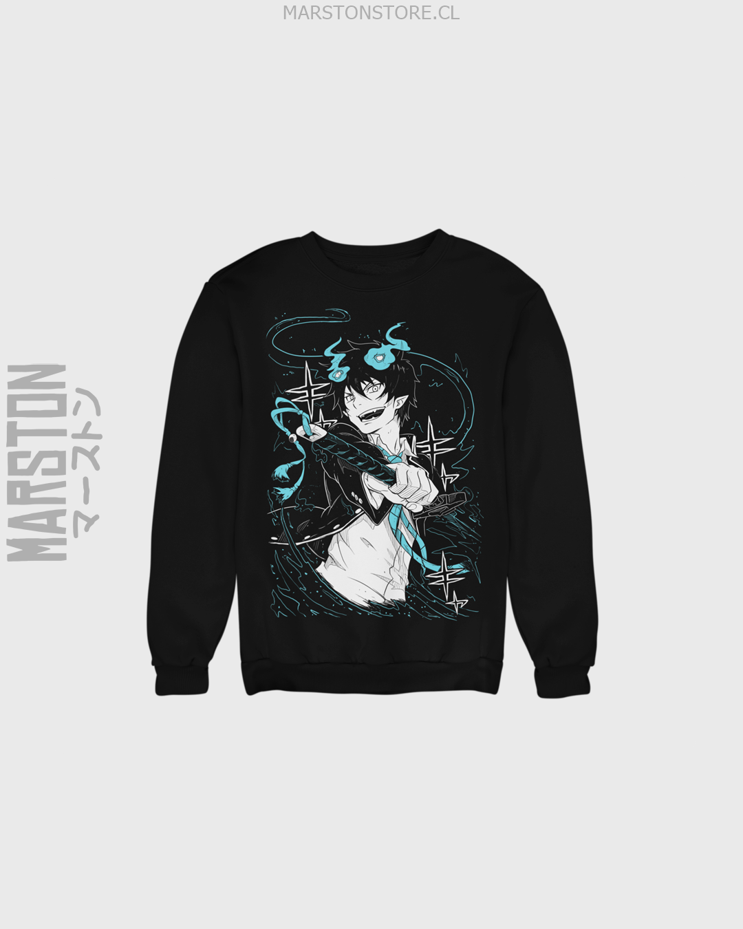 Polerón Blue Exorcist con diseño inspirado en el anime