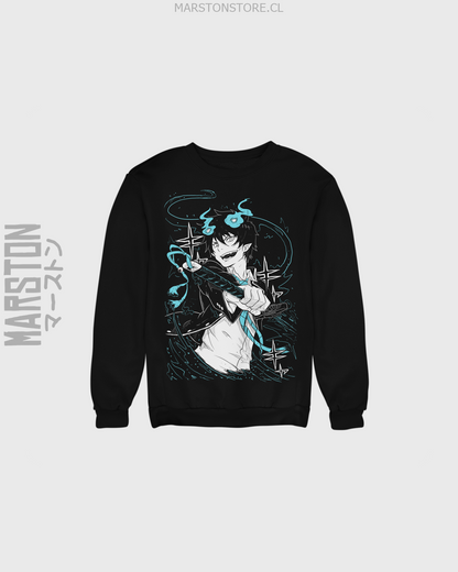 Polerón Blue Exorcist con diseño inspirado en el anime