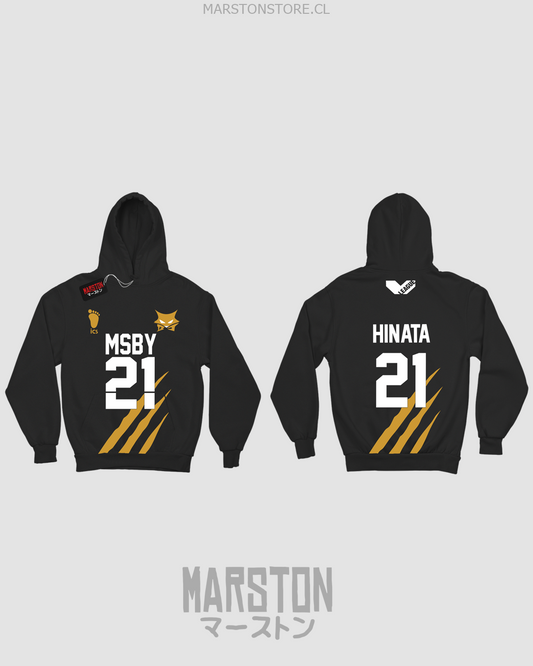 Polerón canguro de Haikyuu!! del equipo MSBY Black Jackals
