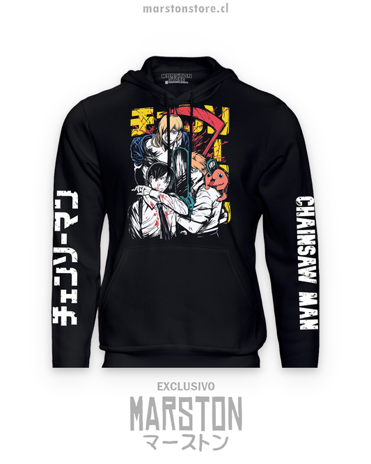 Polerón Chainsaw Man - Denji, Power, Aki y Pochita - mockup principal