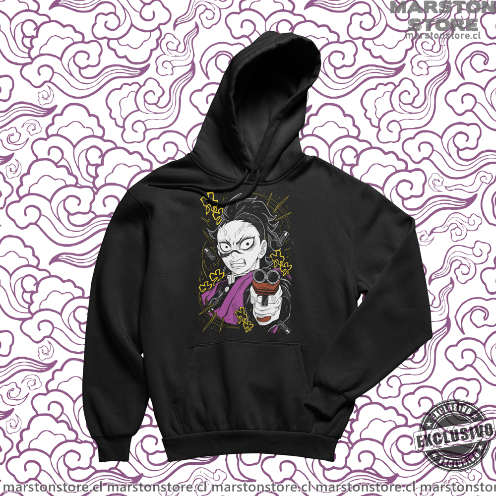 Polerón Kimetsu no Yaiba Demon Slayer con diseño de Genya Shinazugawa
