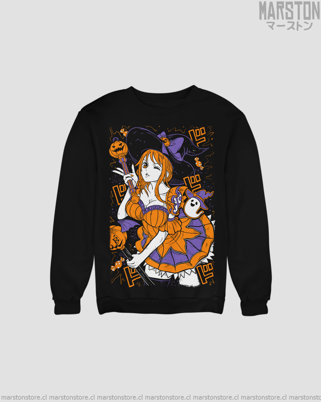 Polerón One Piece con diseño de Nami para Halloween