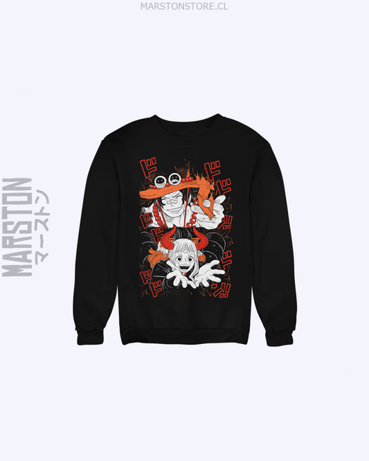 Polerón One Piece con Portgas D. Ace y Yamato