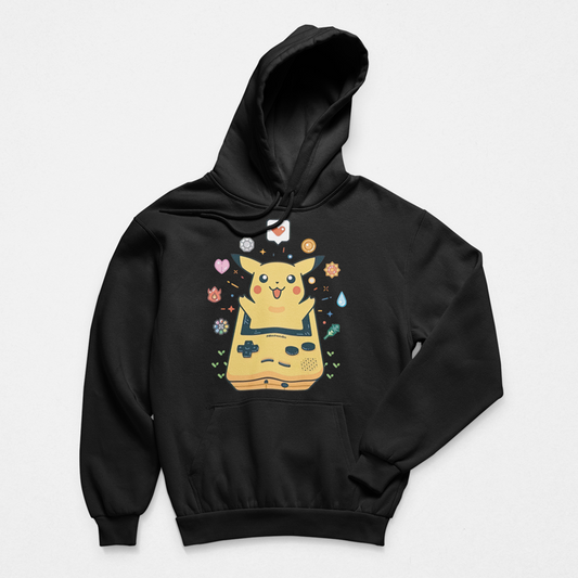 Polerón de Pokémon con Pikachu estilo Game Boy