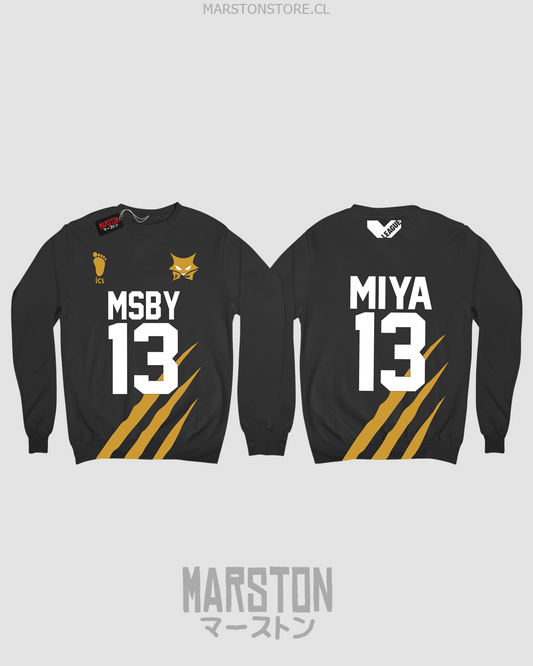 Polerón polo de Haikyuu!! de MSBY Black Jackals con Atsumu Miya