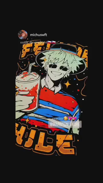 Polera Jujutsu Kaisen - Satoru Gojo Huaso - Fiestas Patrias (#cxn)