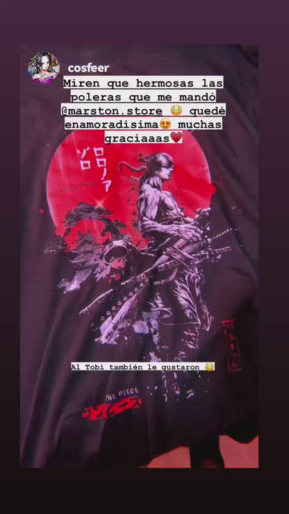 Polera One Piece - Roronoa Zoro - Negra 20