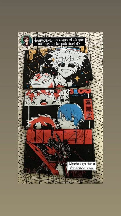 Polera Jujutsu Kaisen - Satoru Gojo Huaso - Fiestas Patrias (#cxn)