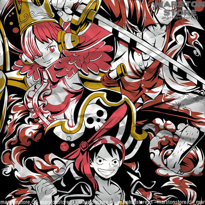 Polera One Piece Film Red - Uta - Shanks - Monkey D. Luffy