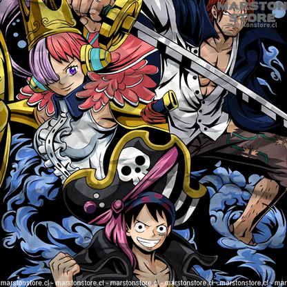 Polera One Piece Film Red - Uta - Shanks - Monkey D. Luffy