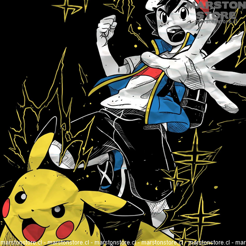 Polera Pokemon - Ash Ketchum - Pikachu