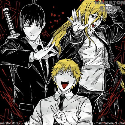 Polera Chainsaw Man - Power - Aki - Denji