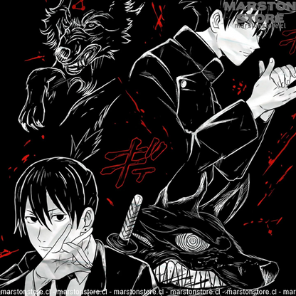Polera Chainsaw Man x Jujutsu Kaisen - Megumi - Aki