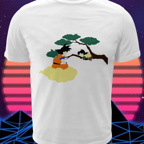 Polera Dragon Ball - Goku - Gohan (Minimalista)