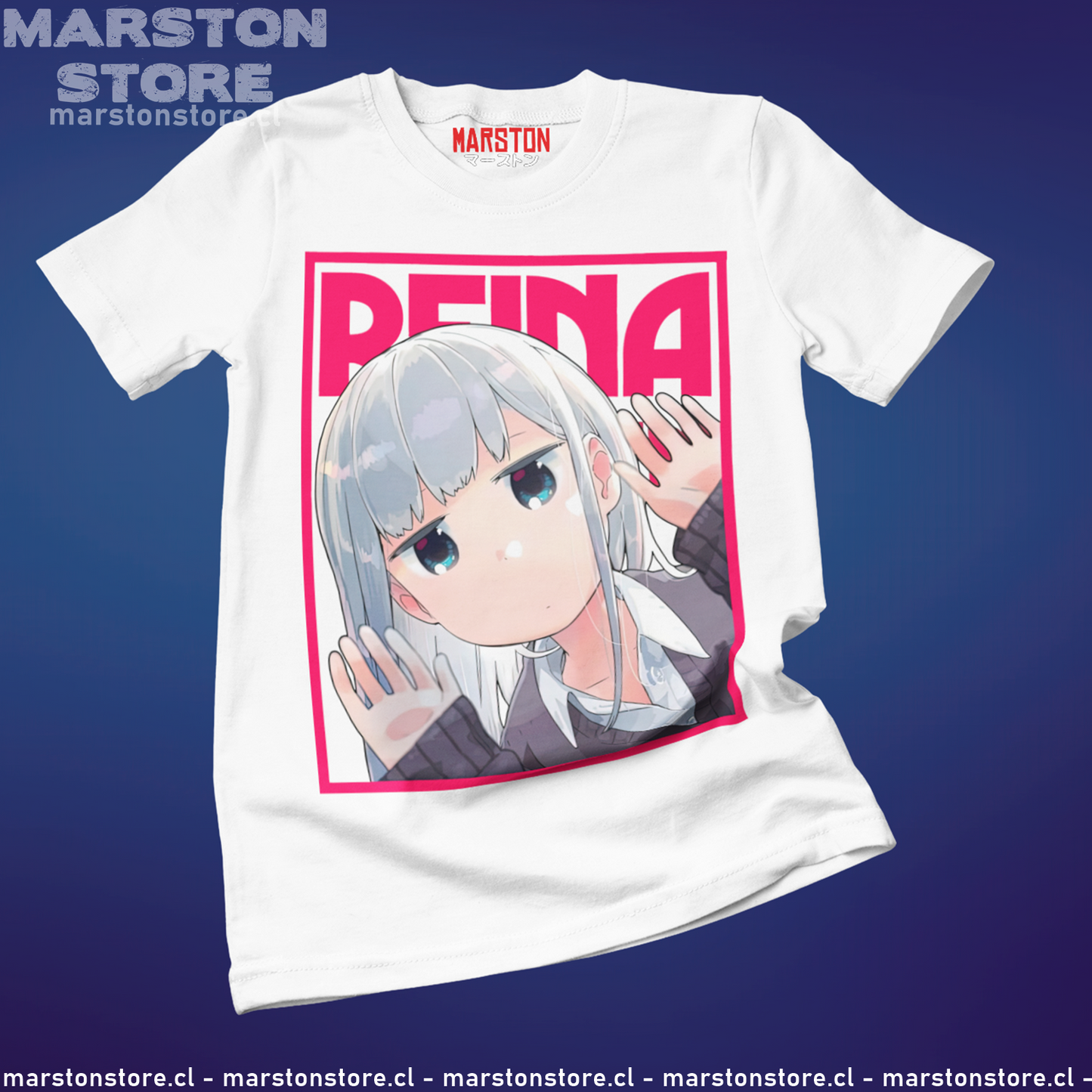 Polera blanca de Aharen-san wa Hakarenai