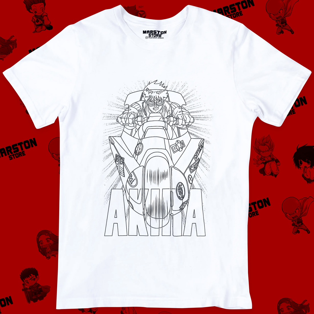 Polera blanca de Akira con Shotaro Kaneda