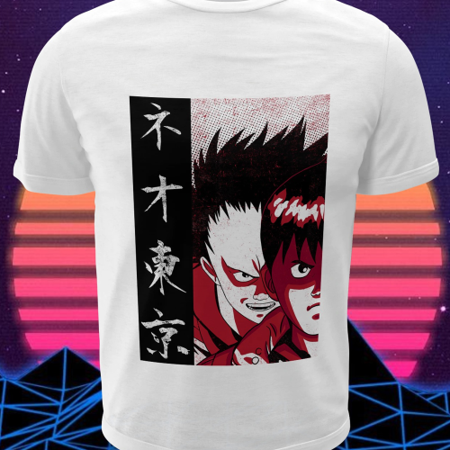 Polera blanca de Akira con Shotaro Kaneda y Tetsuo Shima