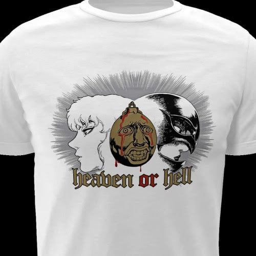Polera blanca de Berserk con diseño inspirado en el manga