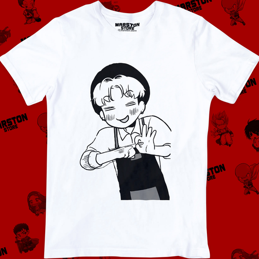 Polera blanca de BJ Alex con Oh Chanwoo