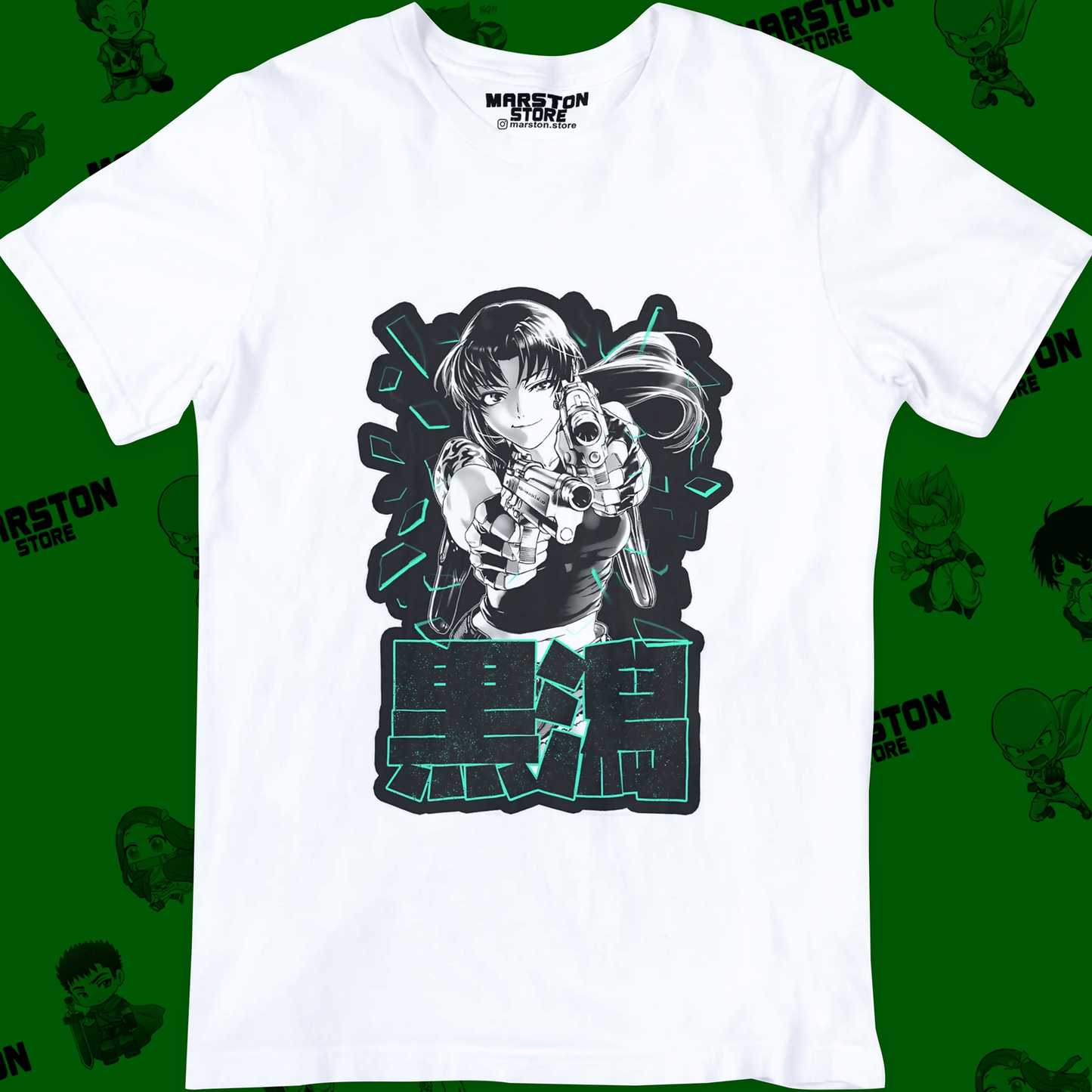 Polera blanca de Black Lagoon