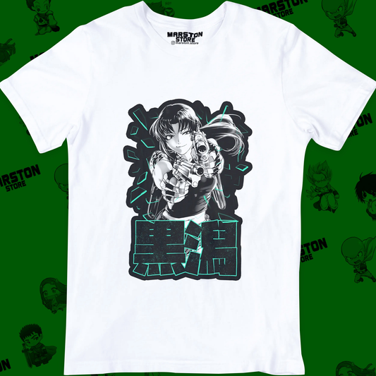 Polera blanca de Black Lagoon