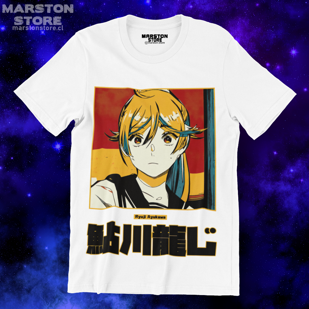 Polera blanca de Blue Period con Ryuji Ayukawa