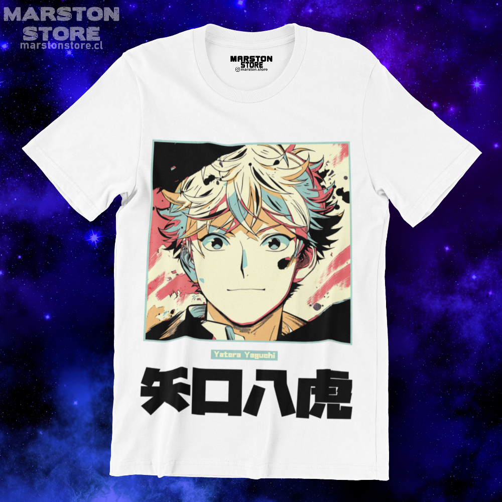 Polera blanca de Blue Period con Yatora Yaguchi