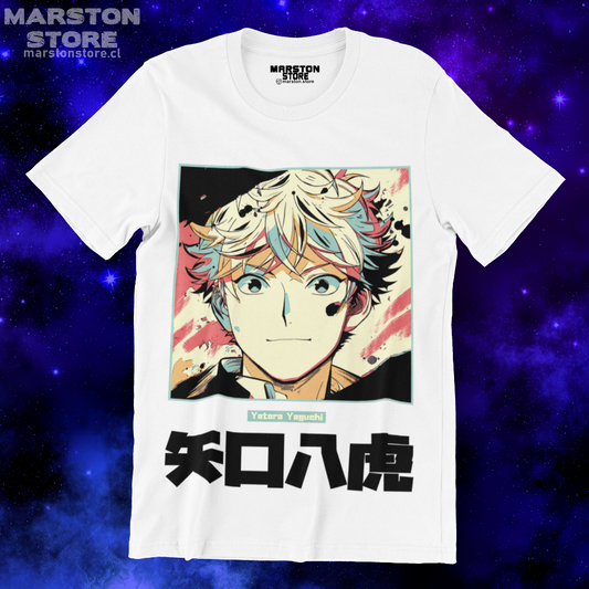 Polera blanca de Blue Period con Yatora Yaguchi