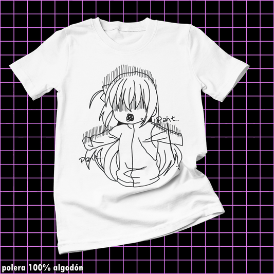 Polera blanca de Bocchi the Rock! con Hitori Gotoh