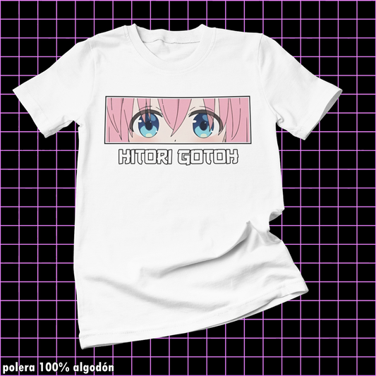 Polera blanca de Bocchi the Rock! con Hitori Gotoh