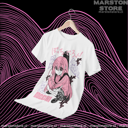 Polera blanca de Bocchi the Rock! con Hitori Gotoh