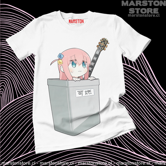 Polera blanca de Bocchi the Rock! con Hitori Gotoh