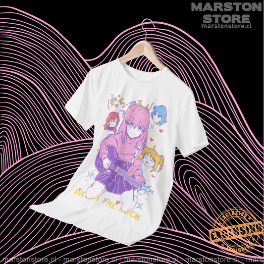 Polera blanca de Bocchi the Rock! con Hitori Gotoh