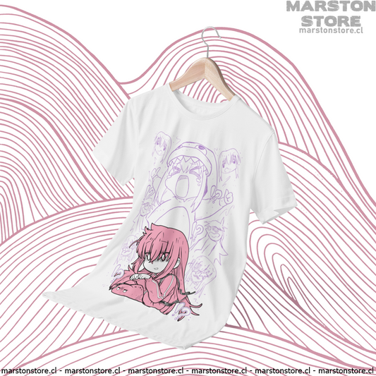 Polera blanca de Bocchi the Rock! con Hitori Gotoh