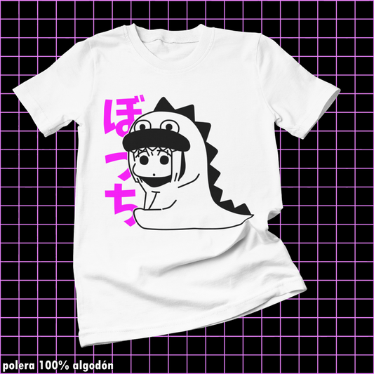 Polera blanca de Bocchi the Rock! con Hitori Gotoh