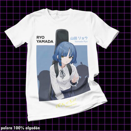 Polera blanca de Bocchi the Rock! con Ryo Yamada