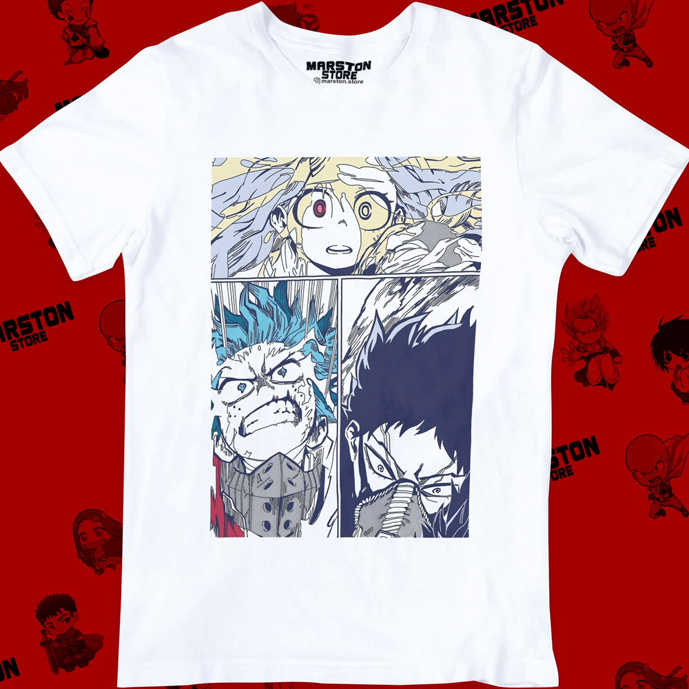 Polera blanca de Boku no Hero Academia (My Hero Academia) con diseño anime