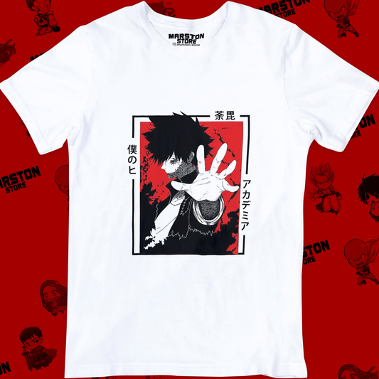 Polera blanca de Boku no Hero Academia (My Hero Academia) con diseño anime