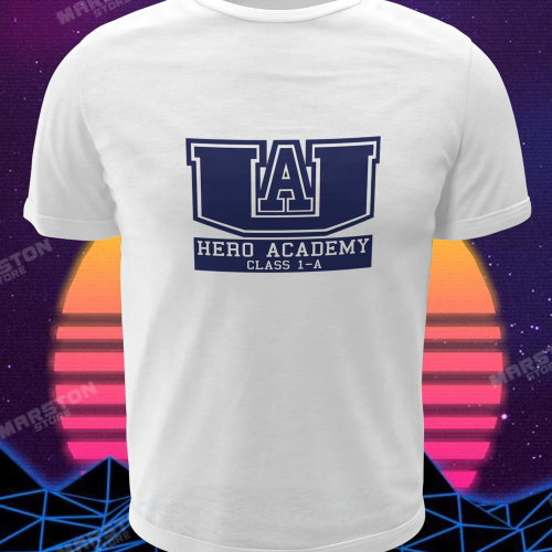 Polera blanca de Boku no Hero Academia (My Hero Academia) con diseño anime