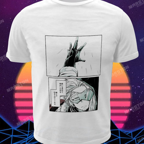 Polera blanca de Boku no Hero Academia (My Hero Academia) con diseño anime