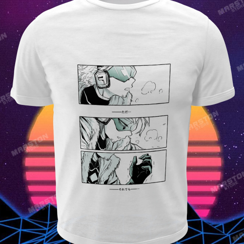 Polera blanca de Boku no Hero Academia (My Hero Academia) con diseño anime