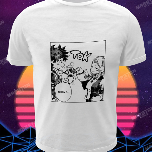 Polera blanca de Boku no Hero Academia (My Hero Academia) con diseño anime