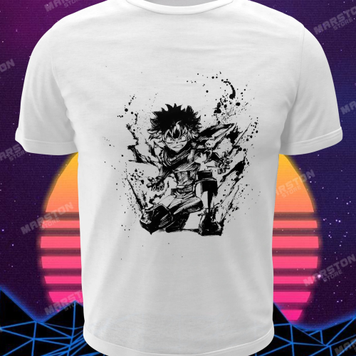 Polera blanca de Boku no Hero Academia (My Hero Academia) con diseño anime